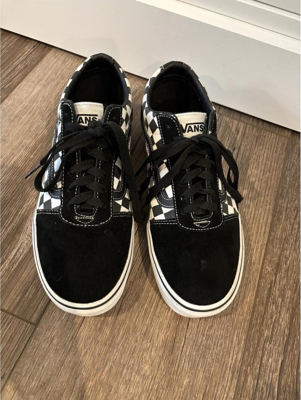 VANS Old Skool Canvas Lace Up Checkerboard Black White Men’s Sneakers US 9 EU 42 - Picture 2 of 8